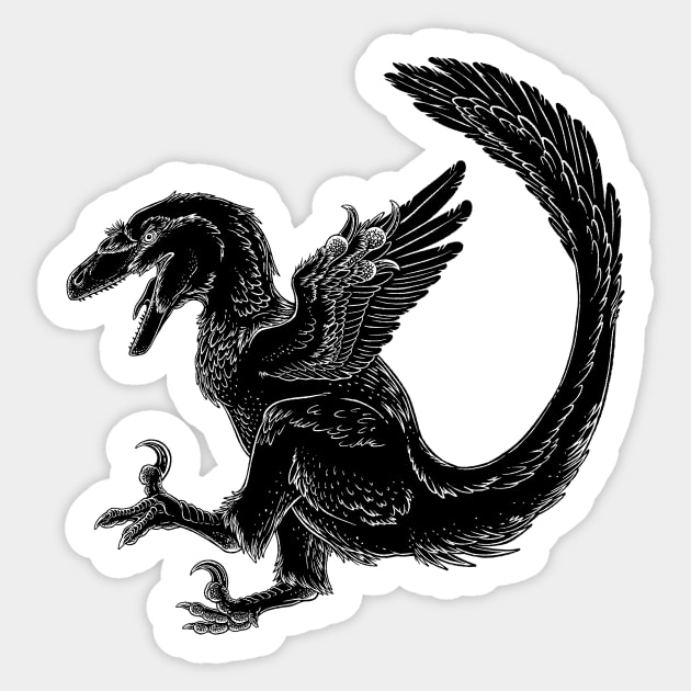 Deinonychus Sticker by JFells